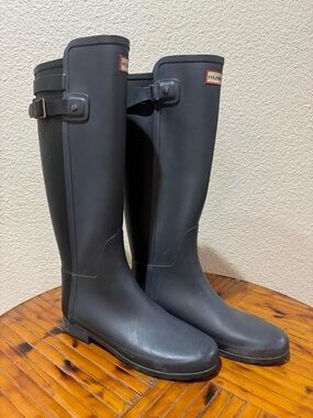 Hunter Men’s Tall Matte Black Waterproof Rain Boots